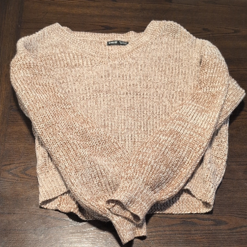SHEIN Tan Knit Sweater